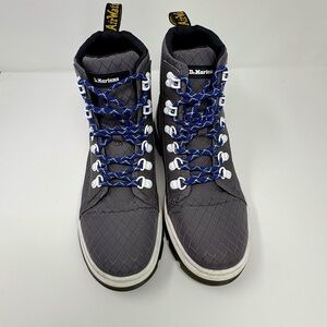 Doc Dr. Martens Combs Tech Combat Boots Gunmetal Ripstop Women's Gray US 8 UK 6